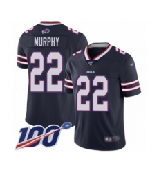 Men's Buffalo Bills #22 Marcus Murphy Limited Navy Blue Inverted Legend 100th Season Football Jersey