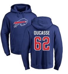 NFL Nike Buffalo Bills #62 Vladimir Ducasse Royal Blue Name & Number Logo Pullover Hoodie