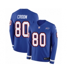 Youth Nike Buffalo Bills #80 Jason Croom Limited Royal Blue Therma Long Sleeve NFL Jersey