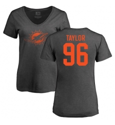 NFL Women's Nike Miami Dolphins #96 Vincent Taylor Ash One Color T-Shirt