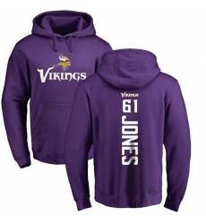 NFL Nike Minnesota Vikings #61 Brett Jones Purple Backer Pullover Hoodie