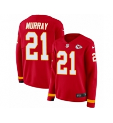Women's Nike Kansas City Chiefs #21 Eric Murray Limited Red Therma Long Sleeve NFL Jersey