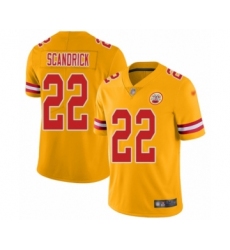 Men's Kansas City Chiefs #22 Orlando Scandrick Limited Gold Inverted Legend Football Jersey