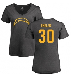 NFL Women's Nike Los Angeles Chargers #30 Austin Ekeler Ash One Color T-Shirty