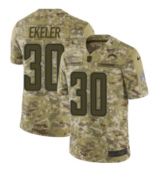 Youth Nike Los Angeles Chargers #30 Austin Ekeler Limited Camo 2018 Salute to Service NFL Jersey