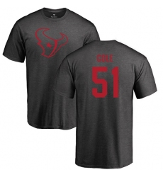 NFL Nike Houston Texans #51 Dylan Cole Ash One Color T-Shirt