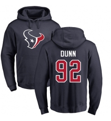 NFL Nike Houston Texans #92 Brandon Dunn Navy Blue Name & Number Logo Pullover Hoodie