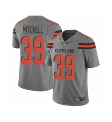 Women's Cleveland Browns #39 Terrance Mitchell Limited Gray Inverted Legend Football Jersey