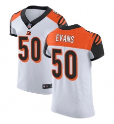 Men's Nike Cincinnati Bengals #50 Jordan Evans White Vapor Untouchable Elite Player NFL Jersey