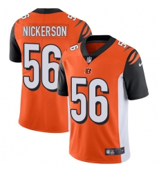 Men's Nike Cincinnati Bengals #56 Hardy Nickerson Orange Alternate Vapor Untouchable Limited Player NFL Jersey