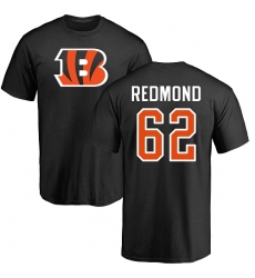 NFL Nike Cincinnati Bengals #62 Alex Redmond Black Name & Number Logo T-Shirt