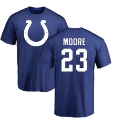 NFL Nike Indianapolis Colts #23 Kenny Moore Royal Blue Name & Number Logo T-Shirt