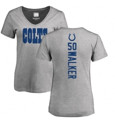 NFL Women's Nike Indianapolis Colts #50 Anthony Walker Ash Backer T-Shirt