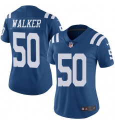 Women's Nike Indianapolis Colts #50 Anthony Walker Limited Royal Blue Rush Vapor Untouchable NFL Jersey