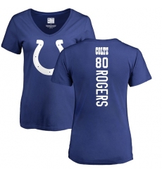 NFL Women's Nike Indianapolis Colts #80 Chester Rogers Royal Blue Backer T-Shirt