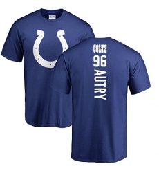 NFL Nike Indianapolis Colts #96 Denico Autry Royal Blue Backer T-Shirt