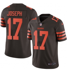 Men's Nike Cleveland Browns #17 Greg Joseph Limited Brown Rush Vapor Untouchable NFL Jersey