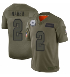 Men's Dallas Cowboys #2 Brett Maher Limited Camo 2019 Salute to Service Football Jersey