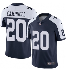 Men's Nike Dallas Cowboys #20 Ibraheim Campbell Navy Blue Throwback Alternate Vapor Untouchable Limited Player NFL Jersey