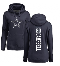 NFL Women's Nike Dallas Cowboys #20 Ibraheim Campbell Navy Blue Backer Pullover Hoodie
