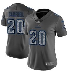 Women's Nike Dallas Cowboys #20 Ibraheim Campbell Gray Static Vapor Untouchable Limited NFL Jersey