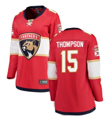 Women's Florida Panthers #15 Paul Thompson Authentic Red Home Fanatics Branded Breakaway NHL Jersey