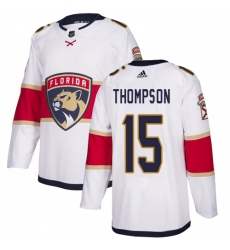 Youth Adidas Florida Panthers #15 Paul Thompson Authentic White Away NHL Jersey