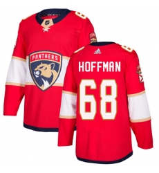 Men's Adidas Florida Panthers #68 Mike Hoffman Authentic Red Home NHL Jersey