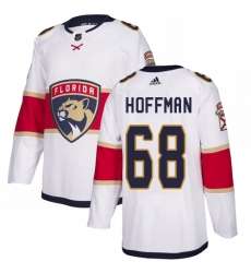 Men's Adidas Florida Panthers #68 Mike Hoffman Authentic White Away NHL Jersey