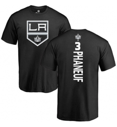 NHL Adidas Los Angeles Kings #3 Dion Phaneuf Black Backer T-Shirt