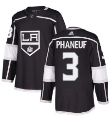 Youth Adidas Los Angeles Kings #3 Dion Phaneuf Authentic Black Home NHL Jersey