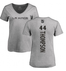 NHL Women's Adidas Los Angeles Kings #44 Nate Thompson Ash Backer T-Shirt