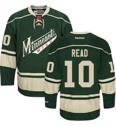 Women's Reebok Minnesota Wild #10 Matt Read Premier Green Third NHL Jersey