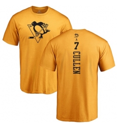 NHL Adidas Pittsburgh Penguins #7 Matt Cullen Gold One Color Backer T-Shirt