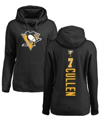 NHL Women's Adidas Pittsburgh Penguins #7 Matt Cullen Black Backer Pullover Hoodie