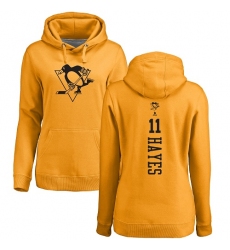 NHL Women's Adidas Pittsburgh Penguins #11 Jimmy Hayes Gold One Color Backer Pullover Hoodie