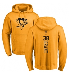 NHL Adidas Pittsburgh Penguins #38 Derek Grant Gold One Color Backer Pullover Hoodie