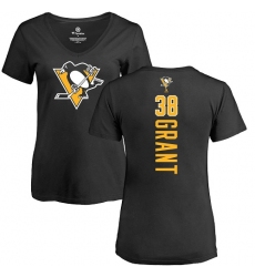 NHL Women's Adidas Pittsburgh Penguins #38 Derek Grant Black Backer T-Shirt