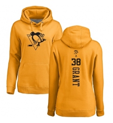 NHL Women's Adidas Pittsburgh Penguins #38 Derek Grant Gold One Color Backer Pullover Hoodie