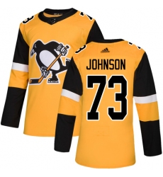 Youth Adidas Pittsburgh Penguins #73 Jack Johnson Authentic Gold Alternate NHL Jersey