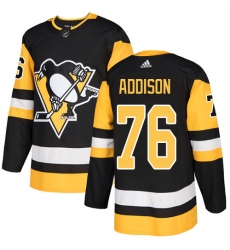 Men's Adidas Pittsburgh Penguins #76 Calen Addison Premier Black Home NHL Jersey