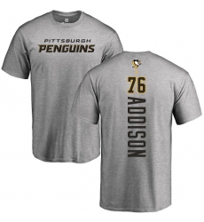 NHL Adidas Pittsburgh Penguins #76 Calen Addison Ash Backer T-Shirt