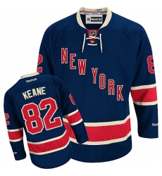 Men's Reebok New York Rangers #82 Joey Keane Authentic Navy Blue Third NHL Jersey