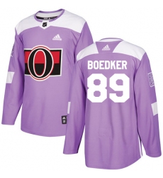 Youth Adidas Ottawa Senators #89 Mikkel Boedker Authentic Purple Fights Cancer Practice NHL Jersey