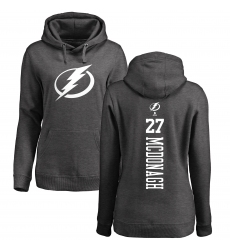 NHL Women's Adidas Tampa Bay Lightning #27 Ryan McDonagh Charcoal One Color Backer Pullover Hoodie