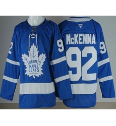 Men's Toronto Maple Leafs #92 Gavin McKenna Blue Authentitc Jersey