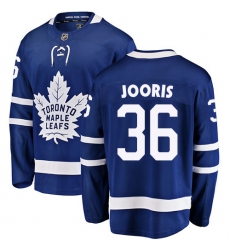 Men's Toronto Maple Leafs #36 Josh Jooris Authentic Royal Blue Home Fanatics Branded Breakaway NHL Jersey