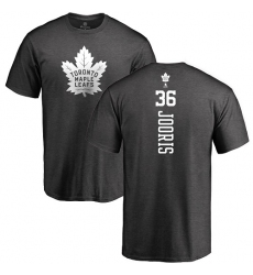 NHL Adidas Toronto Maple Leafs #36 Josh Jooris Charcoal One Color Backer T-Shirt
