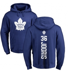 NHL Adidas Toronto Maple Leafs #36 Josh Jooris Royal Blue Backer Pullover Hoodie