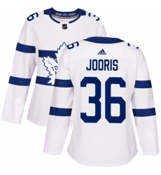 Women's Adidas Toronto Maple Leafs #36 Josh Jooris Authentic White 2018 Stadium Series NHL Jersey